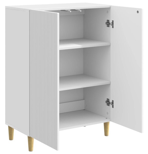 VidaXL Széf Magasfényű Fehér 66 x 34,5 x 90 cm Szerelt Fa