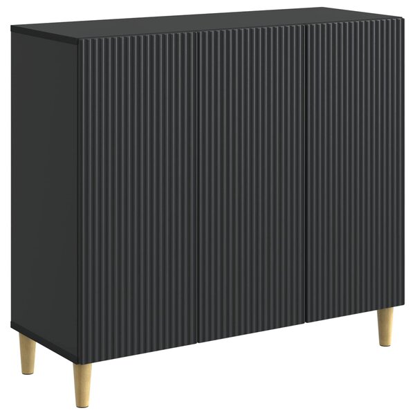 VidaXL Széf Fekete 89 x 34,5 x 80 cm Szerelt Fa