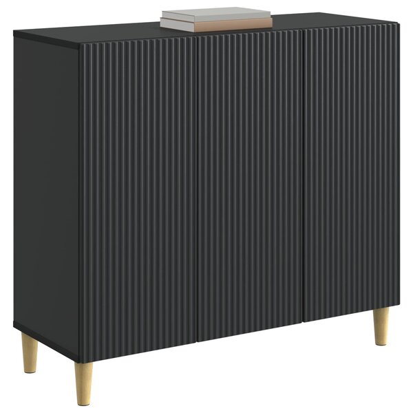 VidaXL Széf Fekete 89 x 34,5 x 80 cm Szerelt Fa