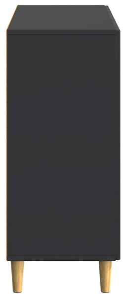VidaXL Széf Fekete 89 x 34,5 x 80 cm Szerelt Fa