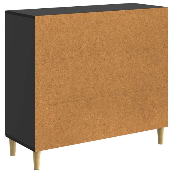 VidaXL Széf Fekete 89 x 34,5 x 80 cm Szerelt Fa