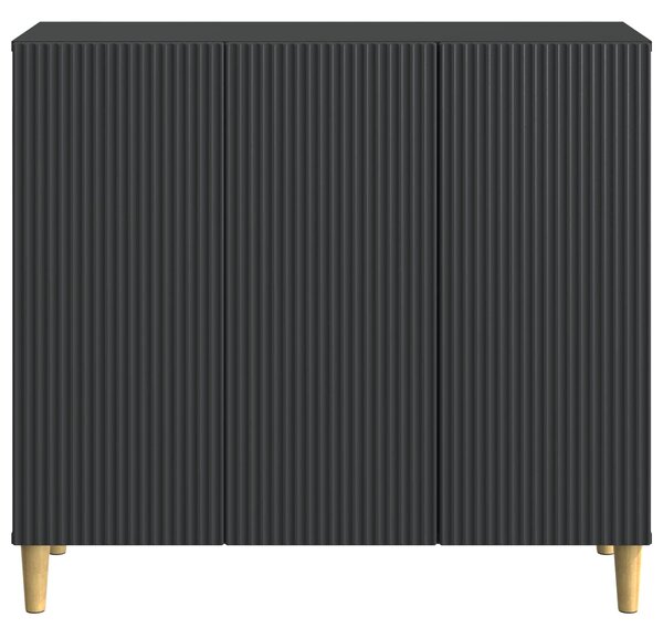 VidaXL Széf Fekete 89 x 34,5 x 80 cm Szerelt Fa