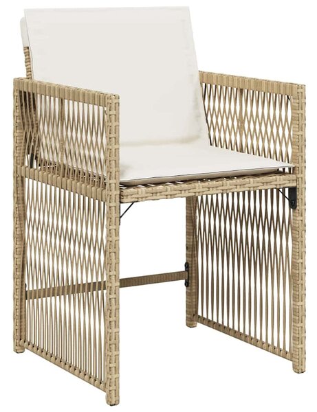 Kert étkező szett 5 pcs Bézs polirattan