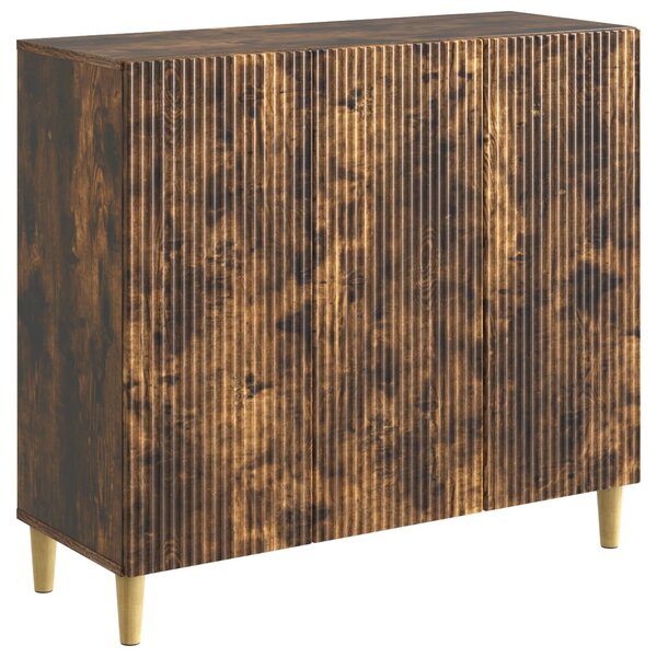 VidaXL Széf Füstös Tölgy 89 x 34,5 x 80 cm Szerelt Fa