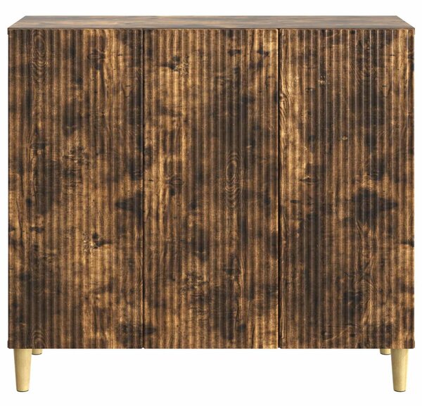 VidaXL Széf Füstös Tölgy 89 x 34,5 x 80 cm Szerelt Fa