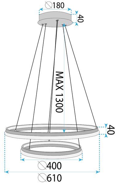 Lampa wisząca LHJ043-CP2 GOLD