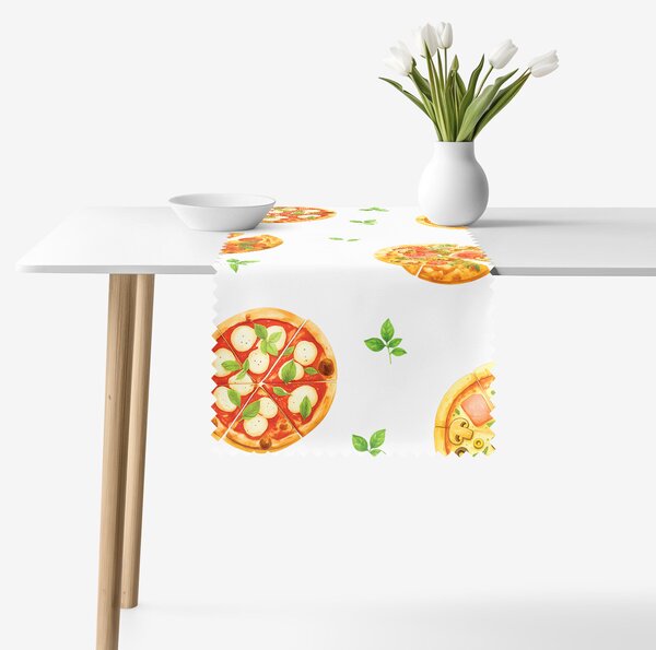 Goldea teflonbevonatú asztali futó - ízletes pizza 50x140 cm