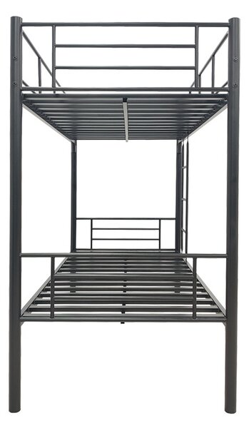 Emeletes ágy, Belit, fekete, 96x200x170 cm