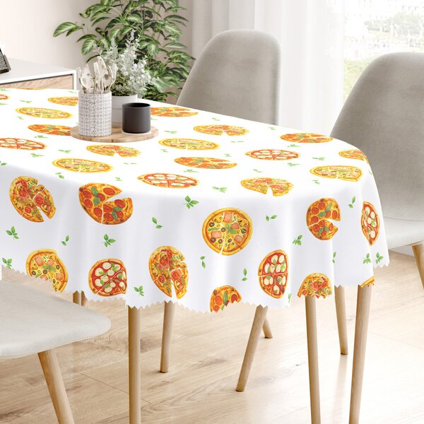 Goldea ovális teflonos terítő - ízletes pizza 120 x 160 cm