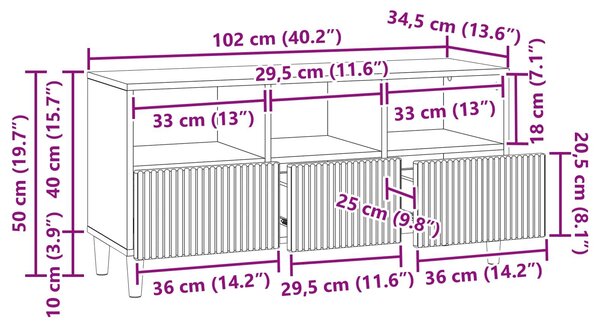 VidaXL TV szekrény Magasfényű Fehér 102 x 34,5 x 50 cm Szerelt Fa