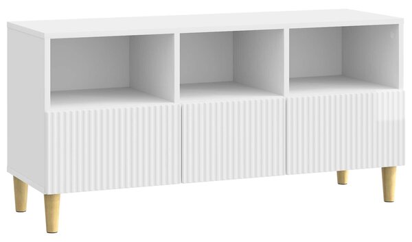 VidaXL TV szekrény Magasfényű Fehér 102 x 34,5 x 50 cm Szerelt Fa