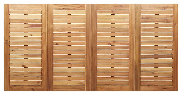 5 darabos Kerti Étkező Szett Tömör Akácfából, Kültéri Étkezőasztal 180x90x75 cm Tömör Akácfából, Összecsukható Kerti Székek 4 db Tömör Akácfa és Acél
