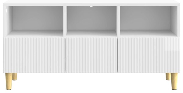 VidaXL TV szekrény Magasfényű Fehér 102 x 34,5 x 50 cm Szerelt Fa