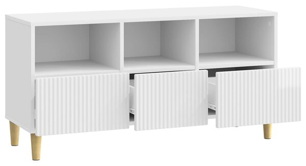 VidaXL TV szekrény Magasfényű Fehér 102 x 34,5 x 50 cm Szerelt Fa