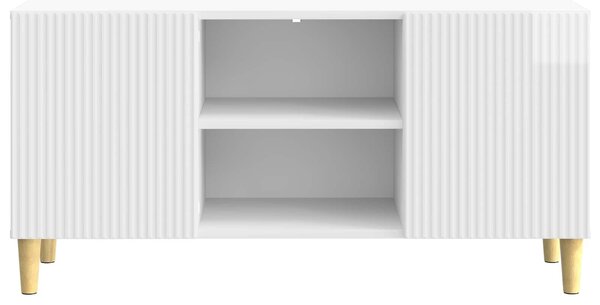 VidaXL TV szekrény Magasfényű Fehér 102 x 34,5 x 50 cm Szerelt Fa