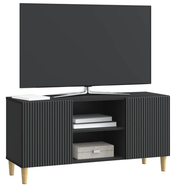 VidaXL TV szekrény Fekete 102 x 34,5 x 50 cm Szerelt Fa