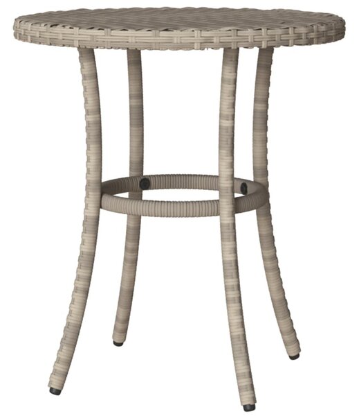 3 részes világosszürke polyrattan bisztrógarnitúra párnákkal