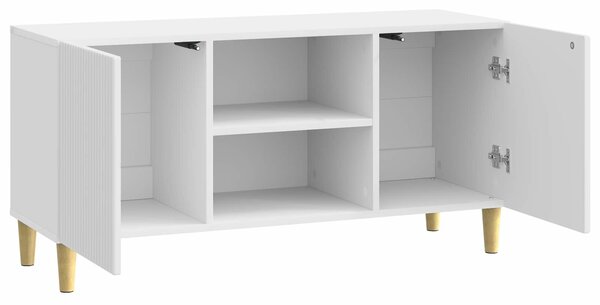 VidaXL TV szekrény Magasfényű Fehér 102 x 34,5 x 50 cm Szerelt Fa