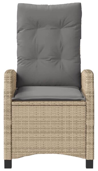 3 részes vegyes bézs polyrattan bisztrógarnitúra párnákkal