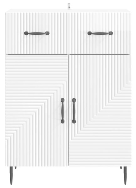 VidaXL Széf Magasfényű Fehér 66 x 34,5 x 89,5 cm Szerelt Fa