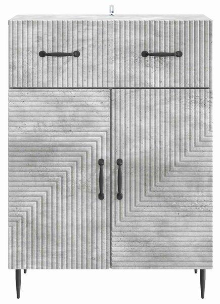 VidaXL Széf Betonszürke 66 x 34,5 x 89,5 cm Szerelt Fa