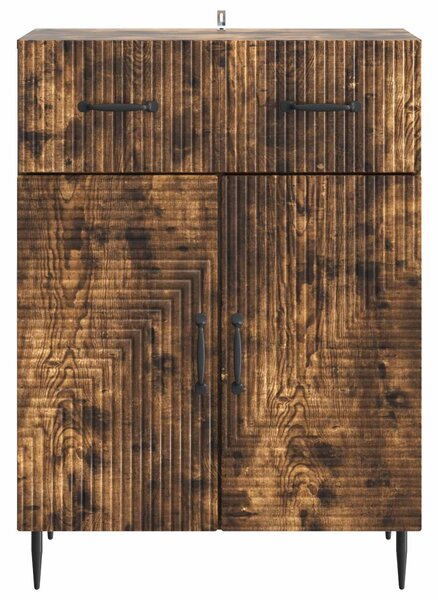 VidaXL Széf Füstös Tölgy 66 x 34,5 x 89,5 cm Szerelt Fa