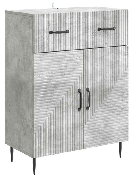 VidaXL Széf Betonszürke 66 x 34,5 x 89,5 cm Szerelt Fa