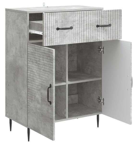 VidaXL Széf Betonszürke 66 x 34,5 x 89,5 cm Szerelt Fa