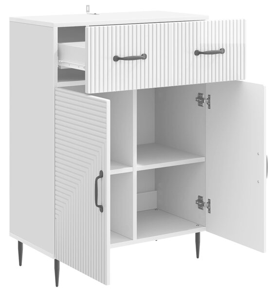 VidaXL Széf Magasfényű Fehér 66 x 34,5 x 89,5 cm Szerelt Fa