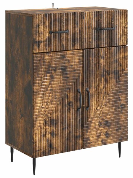 VidaXL Széf Füstös Tölgy 66 x 34,5 x 89,5 cm Szerelt Fa