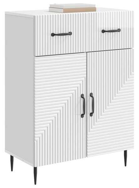 VidaXL Széf Magasfényű Fehér 66 x 34,5 x 89,5 cm Szerelt Fa
