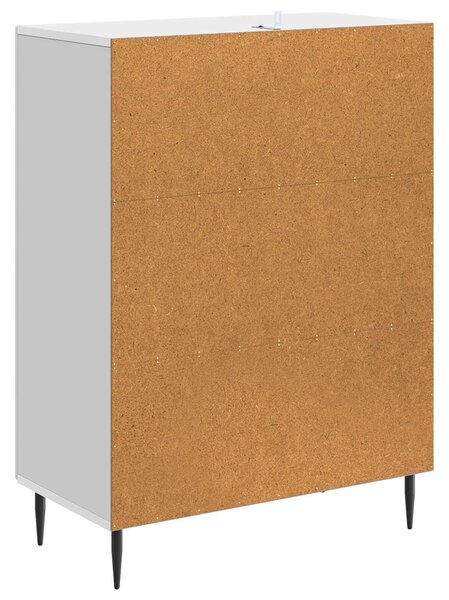 VidaXL Széf Magasfényű Fehér 66 x 34,5 x 89,5 cm Szerelt Fa