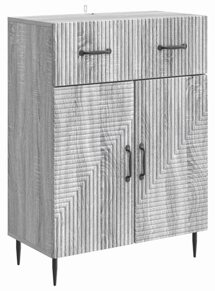 VidaXL Széf Szürke Sonoma 66 x 34,5 x 89,5 cm Szerelt Fa