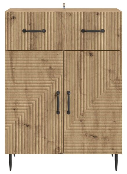 VidaXL Széf Kézműves Tölgy 66 x 34,5 x 89,5 cm Szerelt Fa
