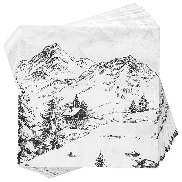 APRÈS papírszalvéta, alpesi táj
