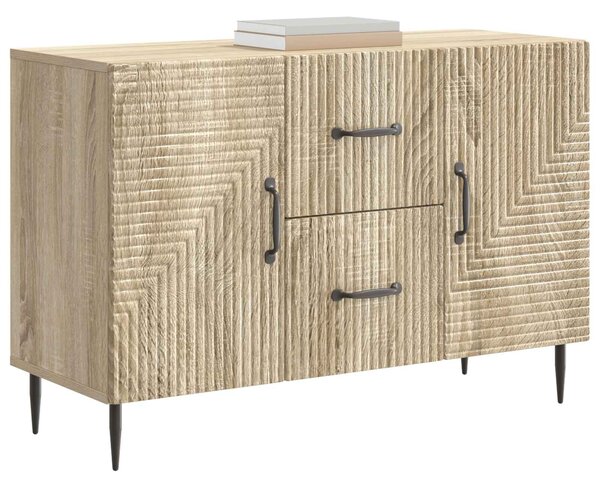 VidaXL Széf fiókkal Sonoma Tölgy 89 x 34,5 x 60 cm Szerelt Fa