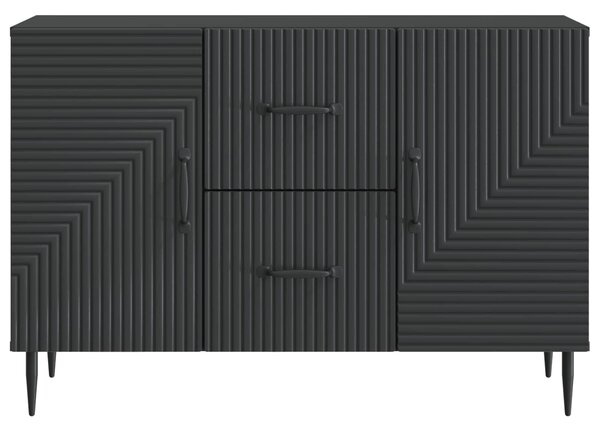 VidaXL Széf fiókkal Fekete 89 x 34,5 x 60 cm Szerelt Fa