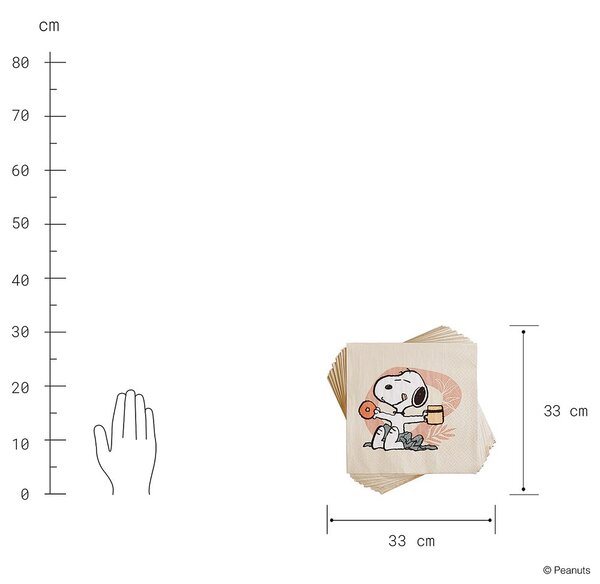 PEANUTS papírszalvéta, Snoopy