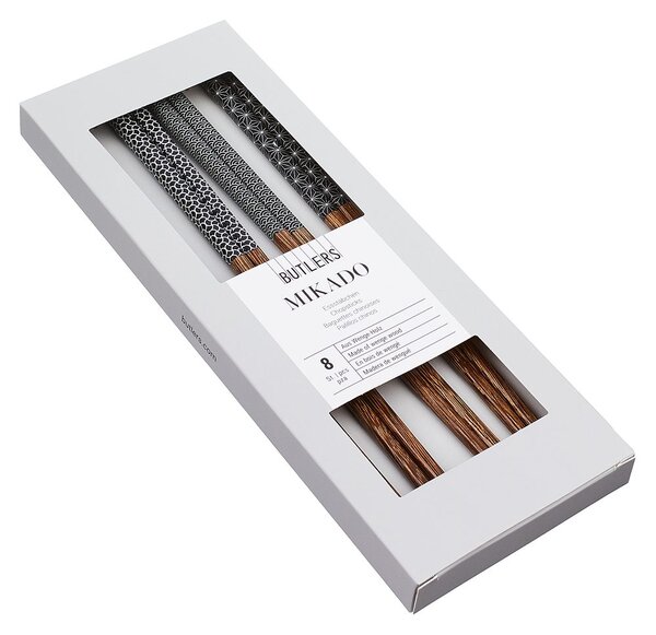 MIKADO fa evőpálcika 4db, mintás wenge