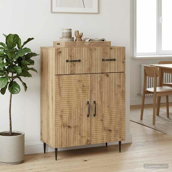 VidaXL Széf Kézműves Tölgy 66 x 34,5 x 89,5 cm Szerelt Fa