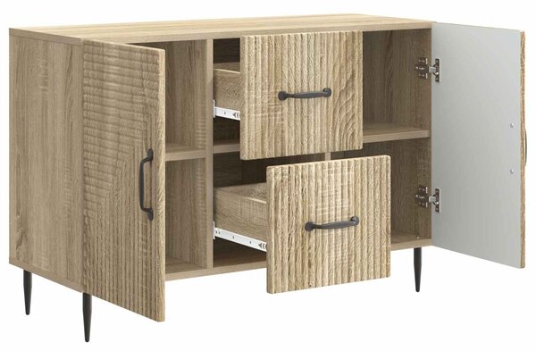 VidaXL Széf fiókkal Sonoma Tölgy 89 x 34,5 x 60 cm Szerelt Fa