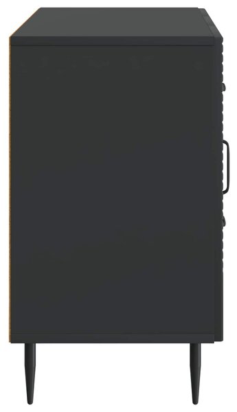 VidaXL Széf fiókkal Fekete 89 x 34,5 x 60 cm Szerelt Fa