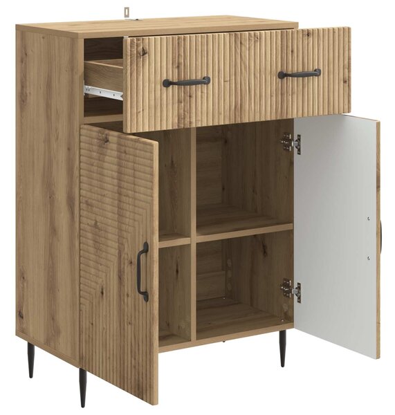 VidaXL Széf Kézműves Tölgy 66 x 34,5 x 89,5 cm Szerelt Fa