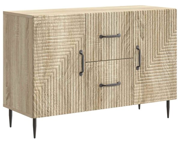 VidaXL Széf fiókkal Sonoma Tölgy 89 x 34,5 x 60 cm Szerelt Fa