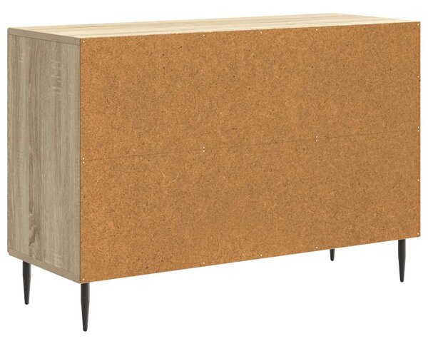 VidaXL Széf fiókkal Sonoma Tölgy 89 x 34,5 x 60 cm Szerelt Fa