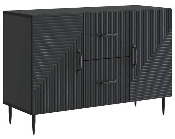 VidaXL Széf fiókkal Fekete 89 x 34,5 x 60 cm Szerelt Fa