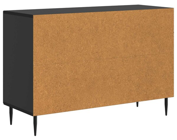 VidaXL Széf fiókkal Fekete 89 x 34,5 x 60 cm Szerelt Fa