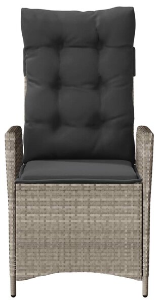 3 részes világosszürke polyrattan bisztrógarnitúra párnákkal