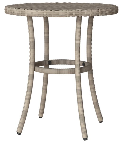 3 részes világosszürke polyrattan bisztrógarnitúra párnákkal