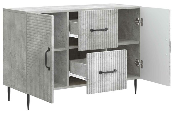 VidaXL Széf fiókkal Betonszürke 89 x 34,5 x 60 cm Szerelt Fa